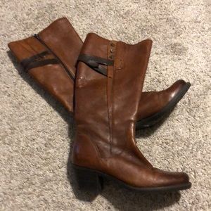 Womens Clarks Brown Tall Boots